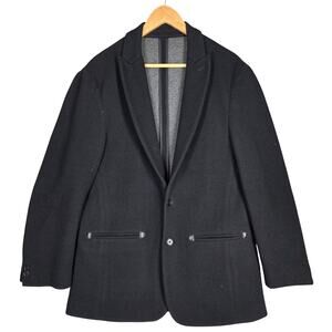 JOHN VARVATOS U.S.A. LAMBSWOOL‑COTTON BLAZER – SIZE L – CHARCOAL
